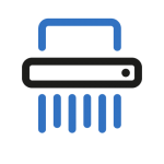 image of JSIG secure document destruction icon two blues